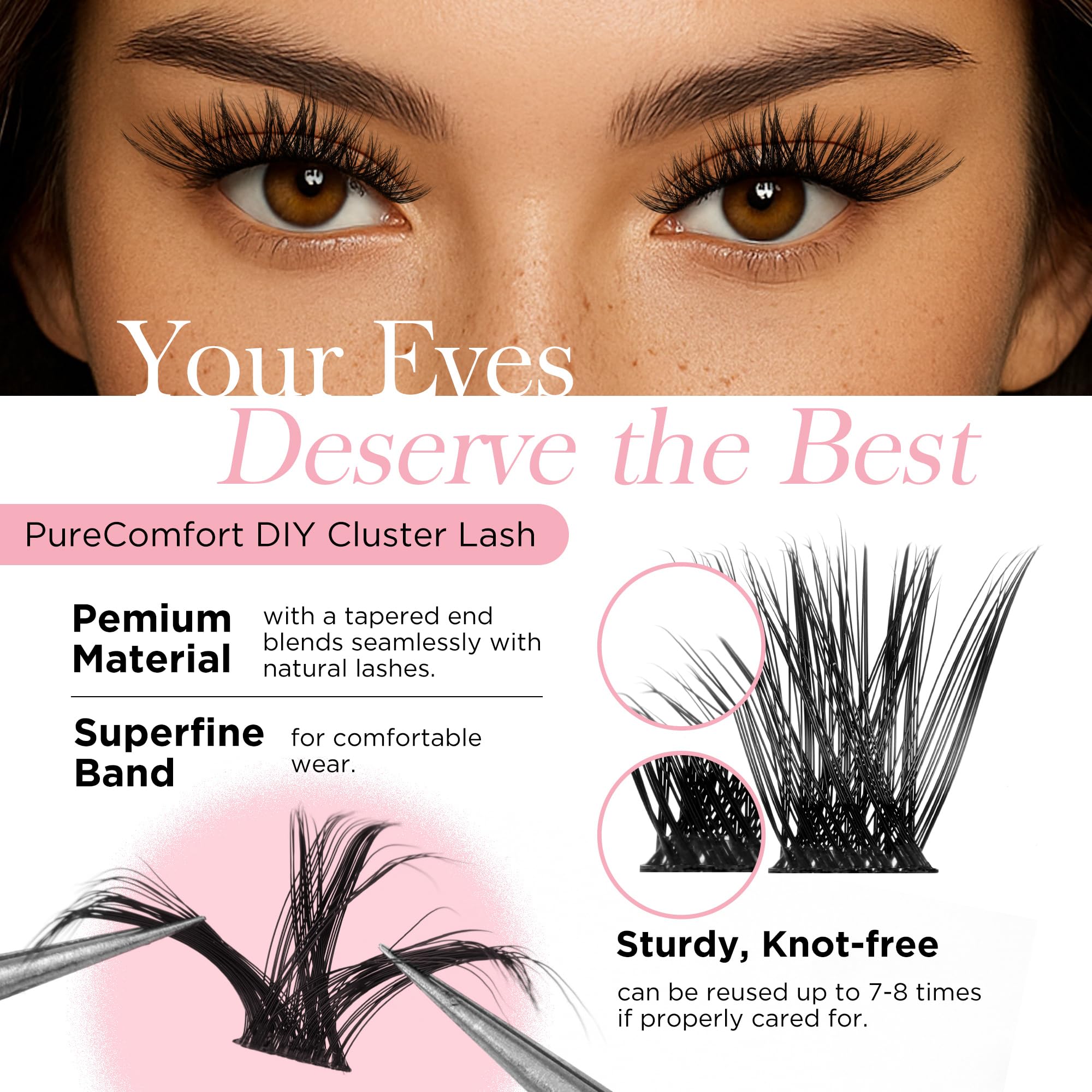 WINKGIGGLE 168pcs mixed lengths enables customizable volume across 9-16mm for any eye shape.
