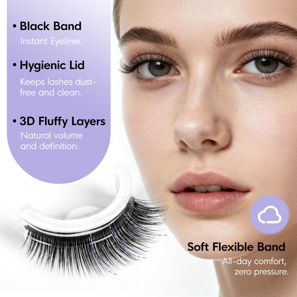 WINKGIGGLE dimensional flat lashes lightweight for comfortable volume