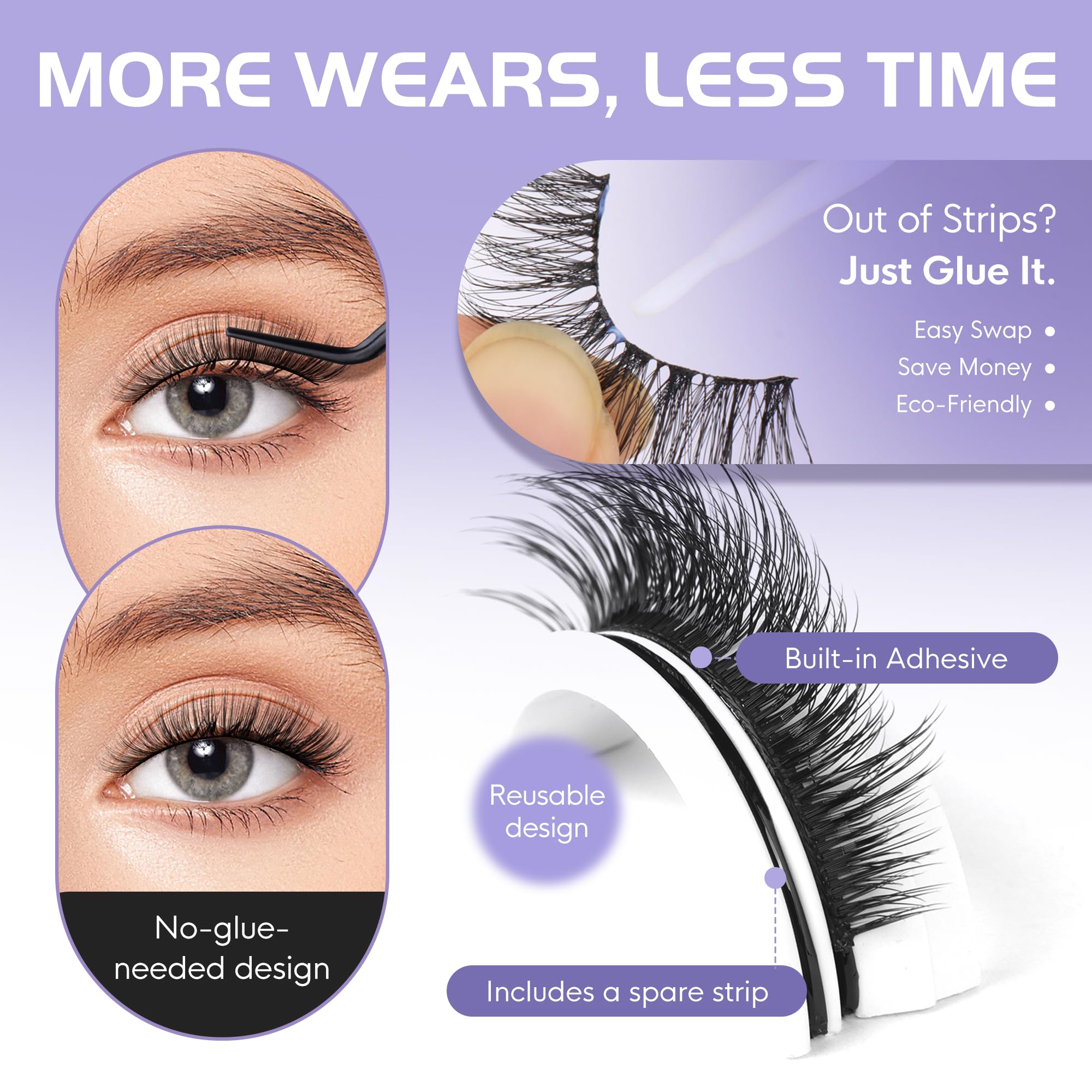 WINKGIGGLE replacement adhesive strip supports extended wear