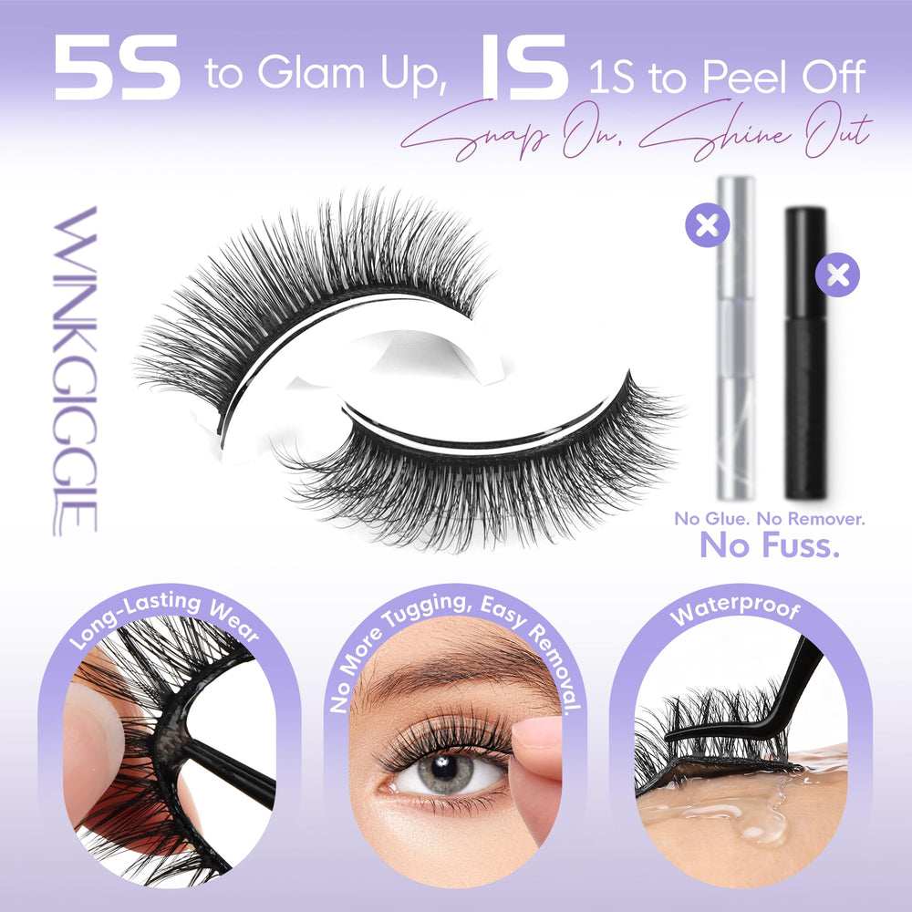 WINKGIGGLE press-on lashes ease of application without glue