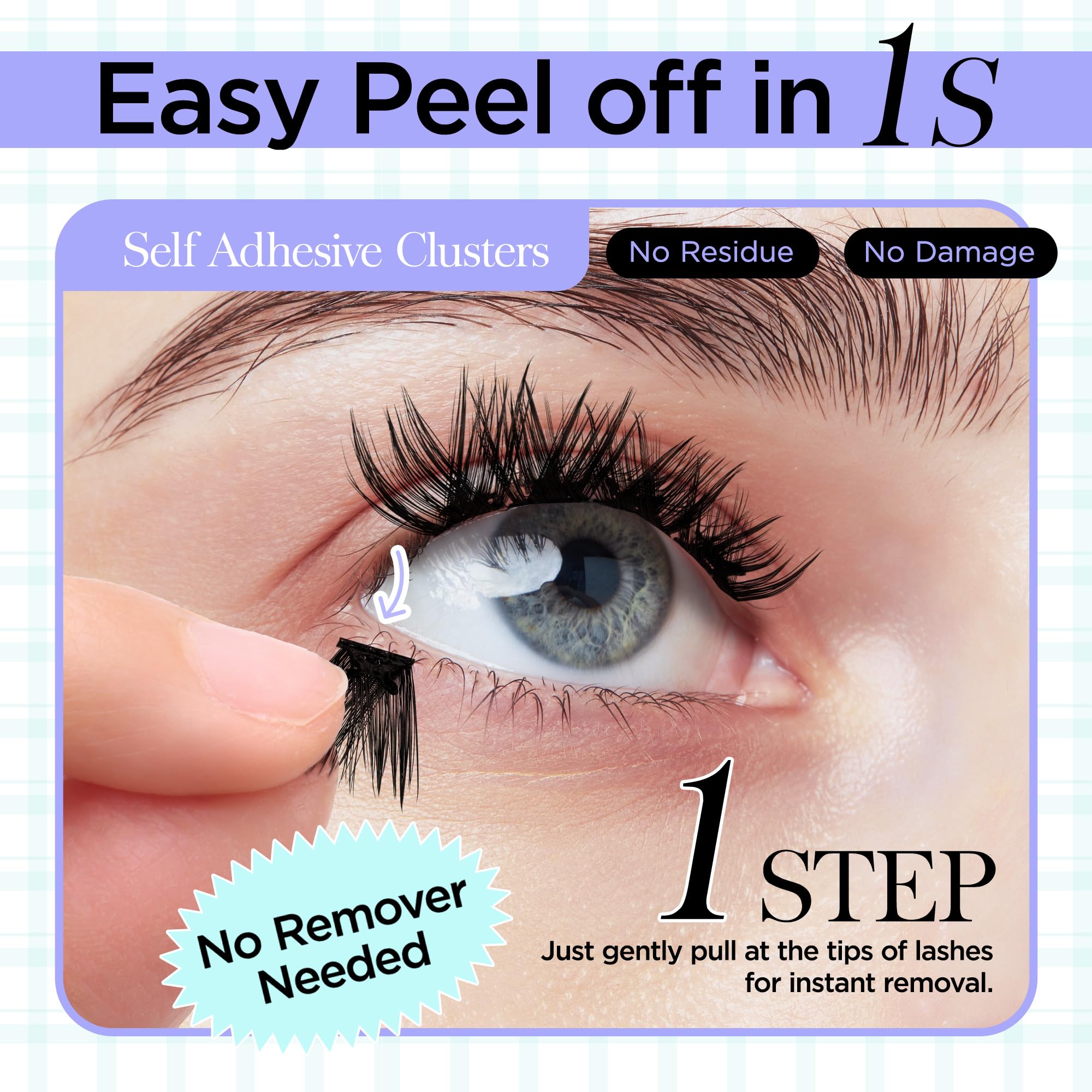 WINKGIGGLE no-residue removal demonstrates clean, irritation-free experience.