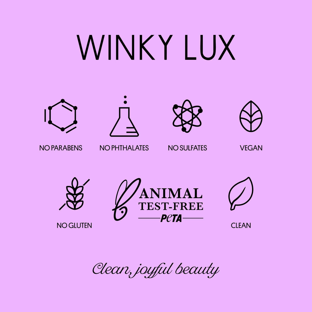 Winky Lux Aurora Glimmer Balm application close-up with subtle shine