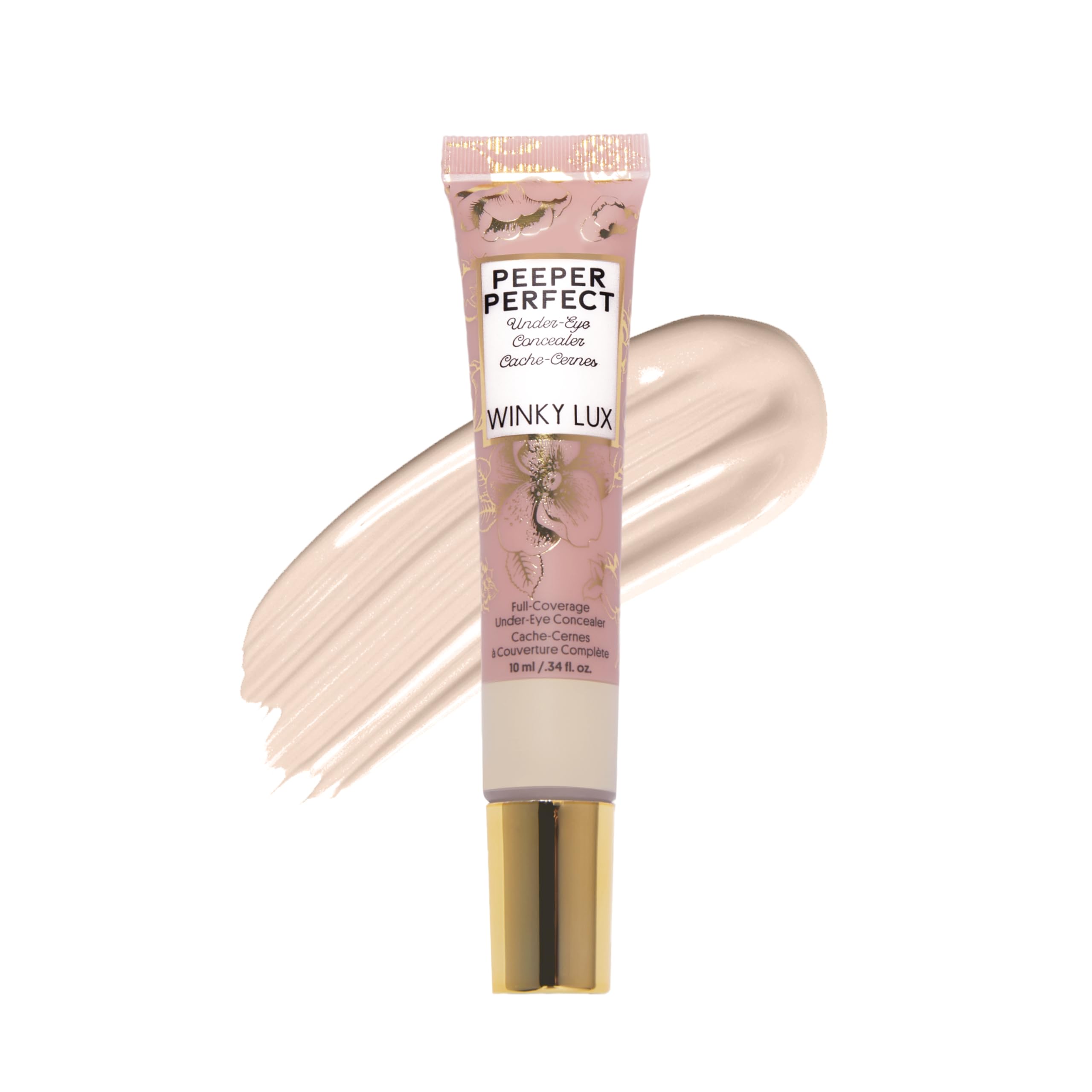 Winky Lux Peeper Perfect Concealer, aplicación suave para cobertura precisa de ojeras.