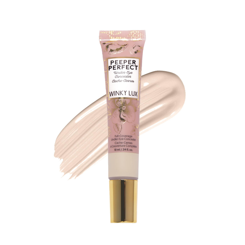 Winky Lux Peeper Perfect Concealer, aplicación suave para cobertura precisa de ojeras.