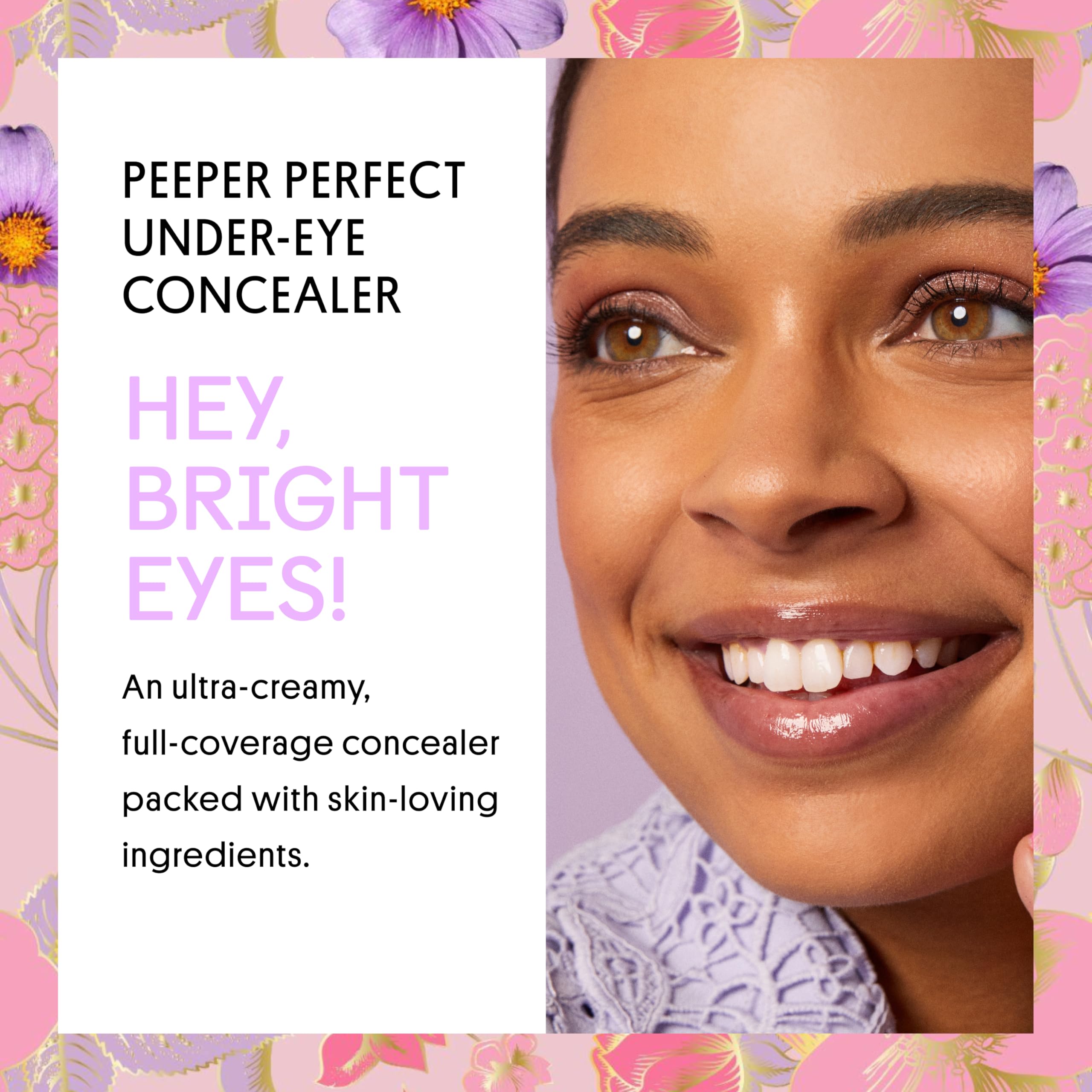 Winky Lux concealer tube angled view highlighting creamy, blendable texture.