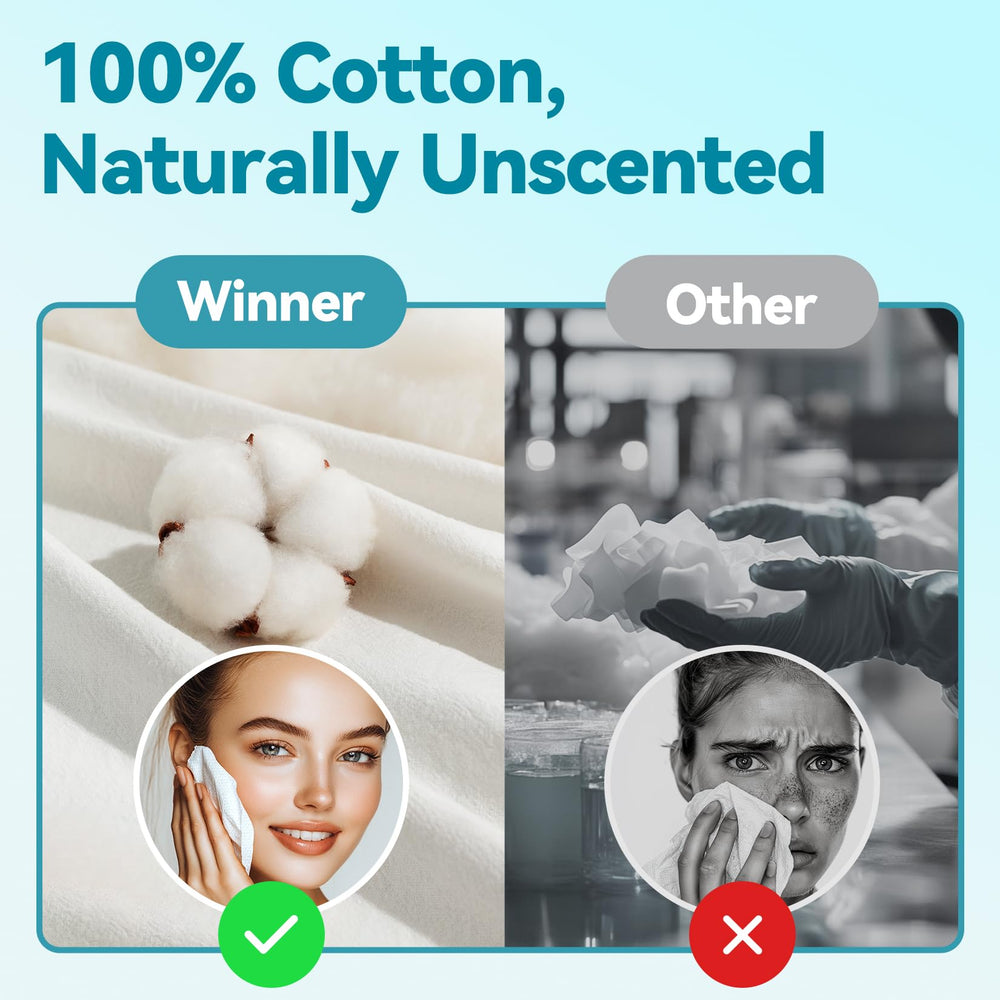 Winner disposable face towel 6 pack 480 count packaging on display