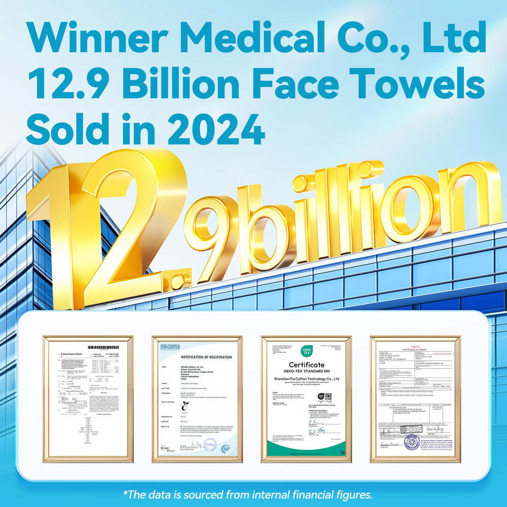 Winner disposable face towel family friendly packaging supports shared use at home