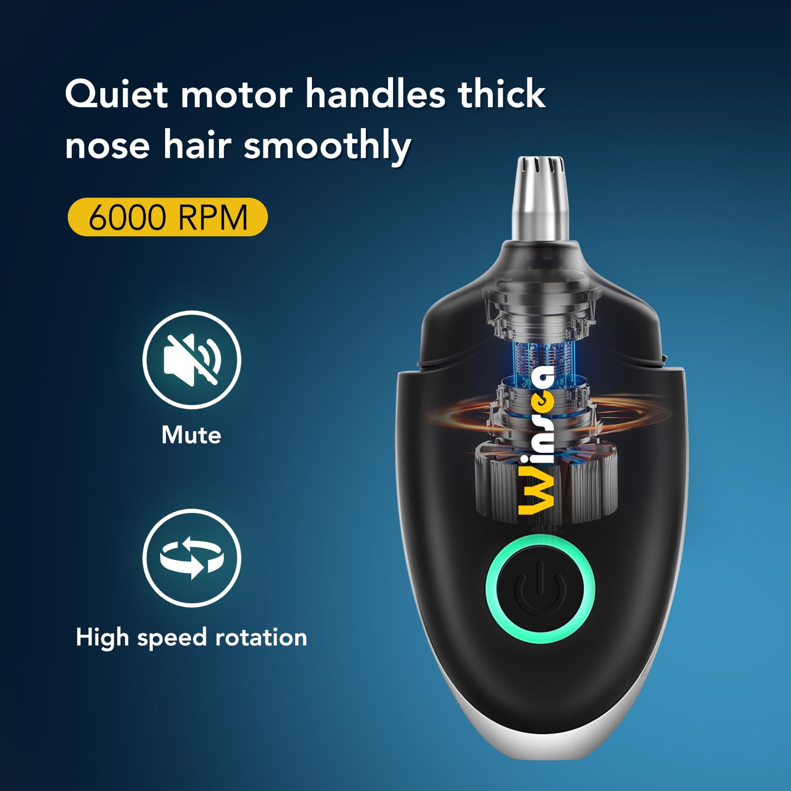 Winsea compact travel trimmer fits in a bag for on-the-go grooming.