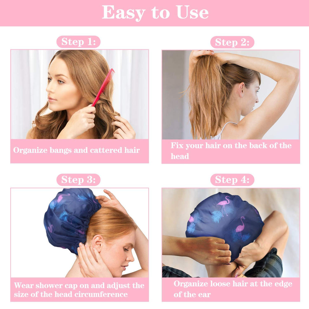 Gorra de ducha WINSTECK para cabello grueso o extensiones, mayor cobertura.