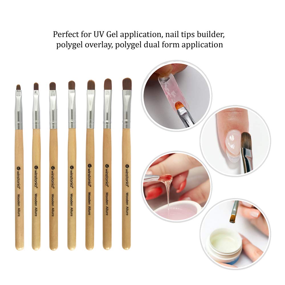 Winstonia oval brush closeup highlights smooth cuticle-friendly gel application