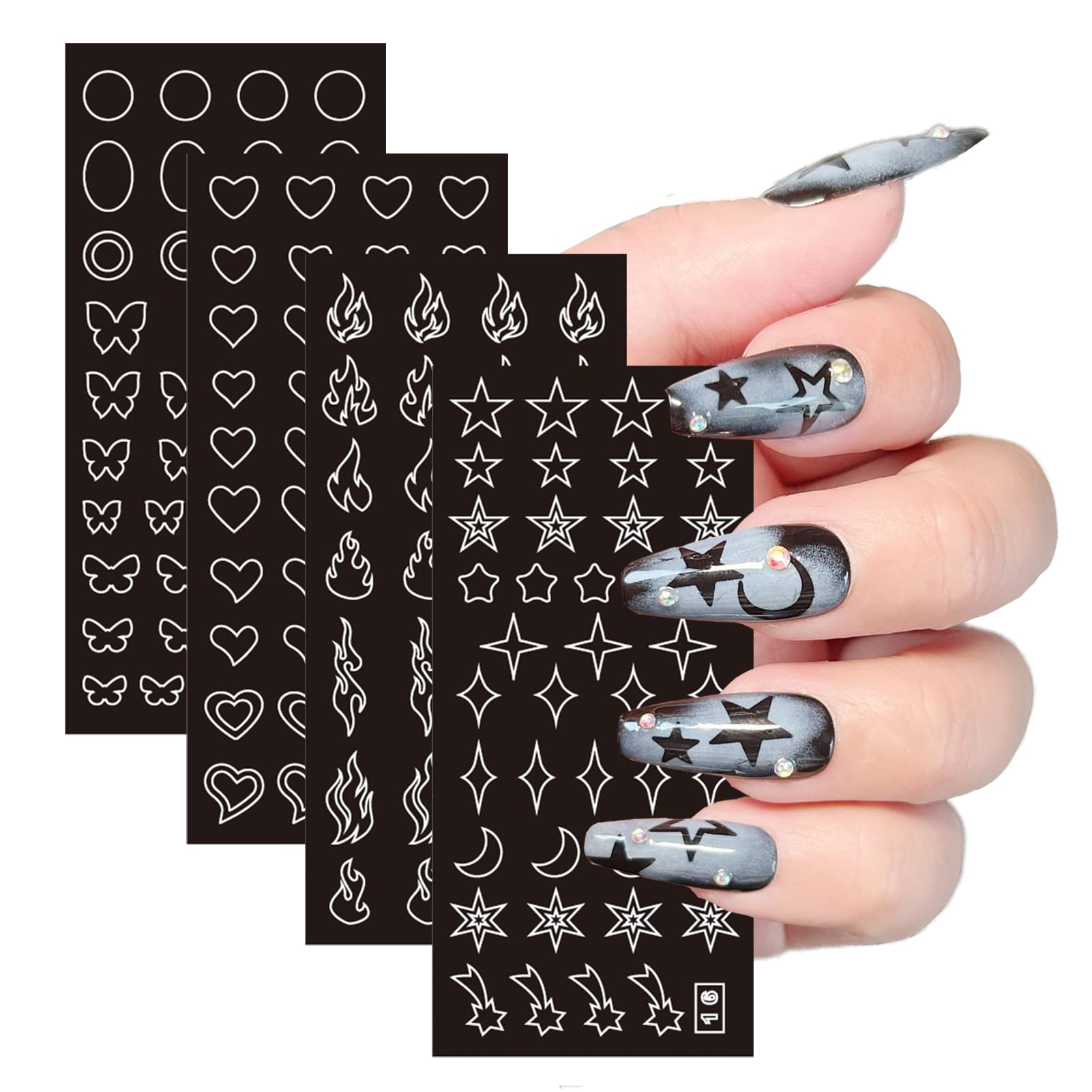 Winthrop butterflies nail stickers for playful, stylish manicures and designs
