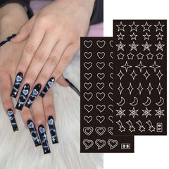 Winthrop love hearts nail stickers for romantic nail art and DIY crafts