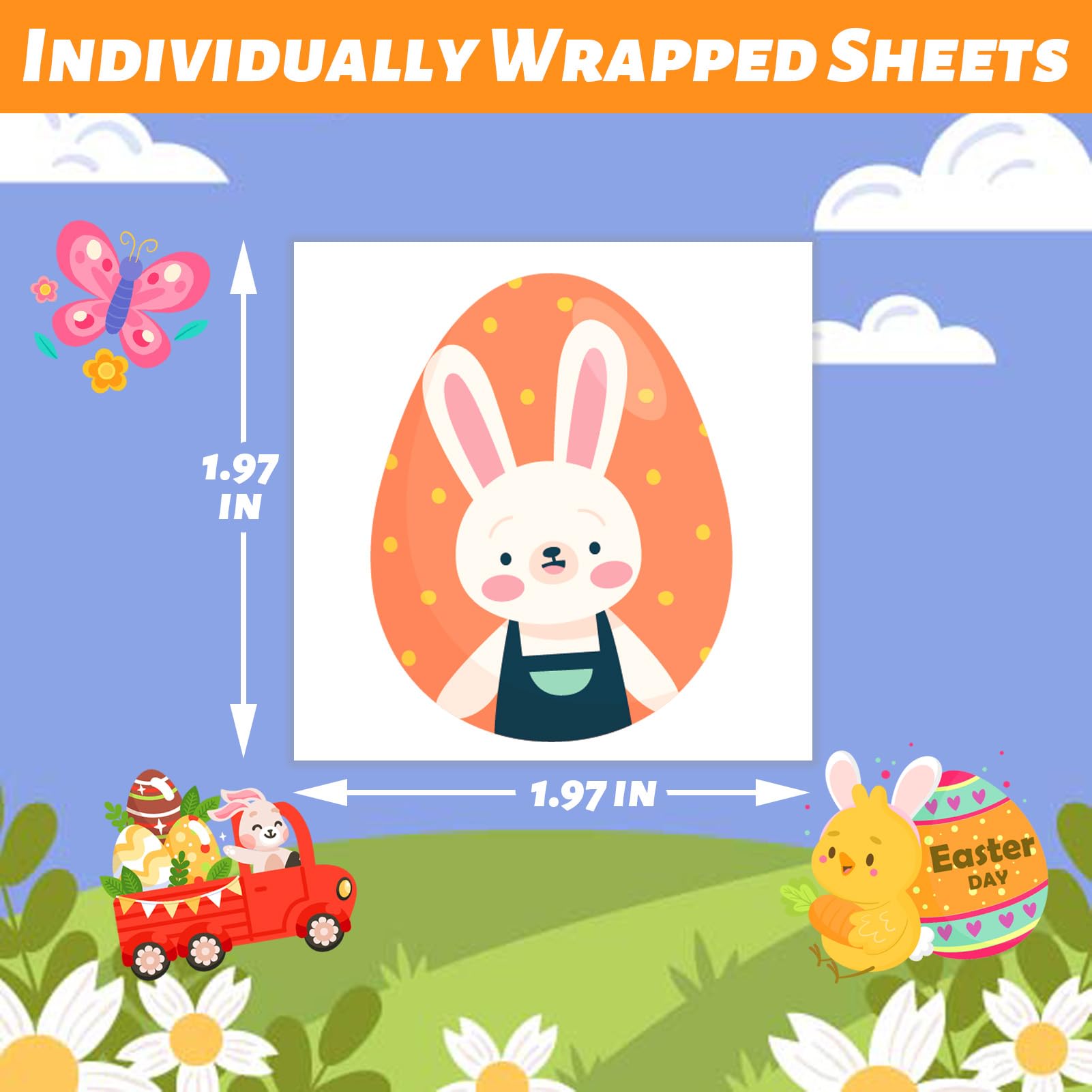 Winthrop bunny, egg, and chicken designs are perfect for festive basket fillers.