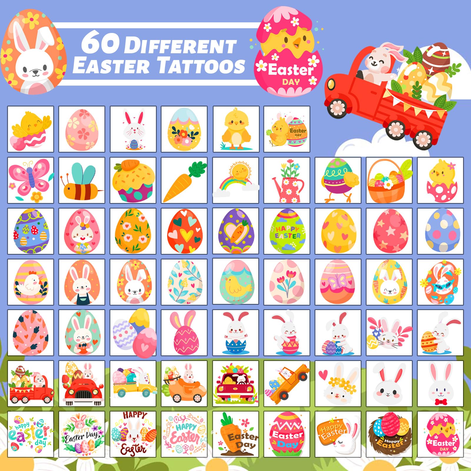 Winthrop Easter party tattoos encourage interactive crafts and games.