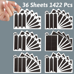 Winthrop French tip guides V-shaped for crisp lines and versatile nail art.