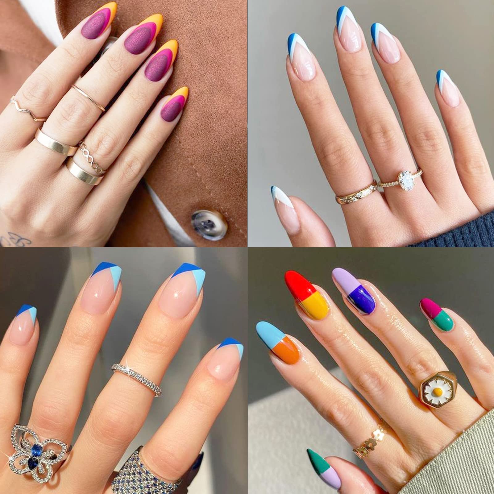 Uso en casa o en salón: guías de uñas francesas Winthrop para decoraciones.