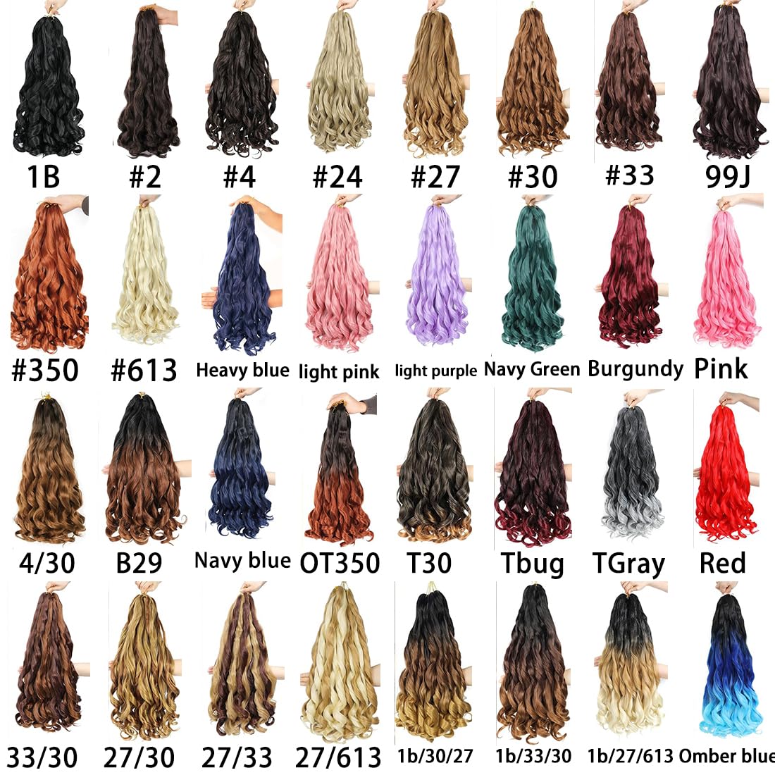 WIPPORYA 6-pack braiding hair full-head display