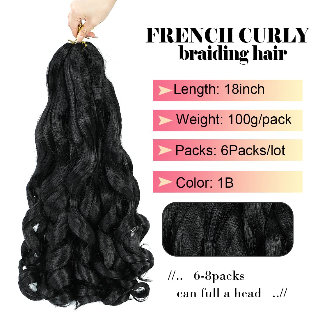 WIPPORYA pre-stretched 100g braiding hair for quick styling