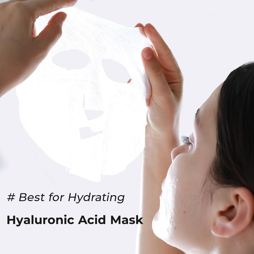 +WIS+ Face mask on face demonstration—refreshing hydration without heaviness