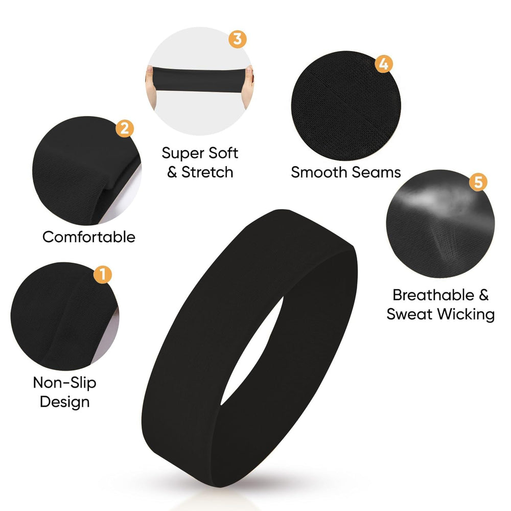 Wisecy diadema elástica amarilla para entrenamientos y estilo