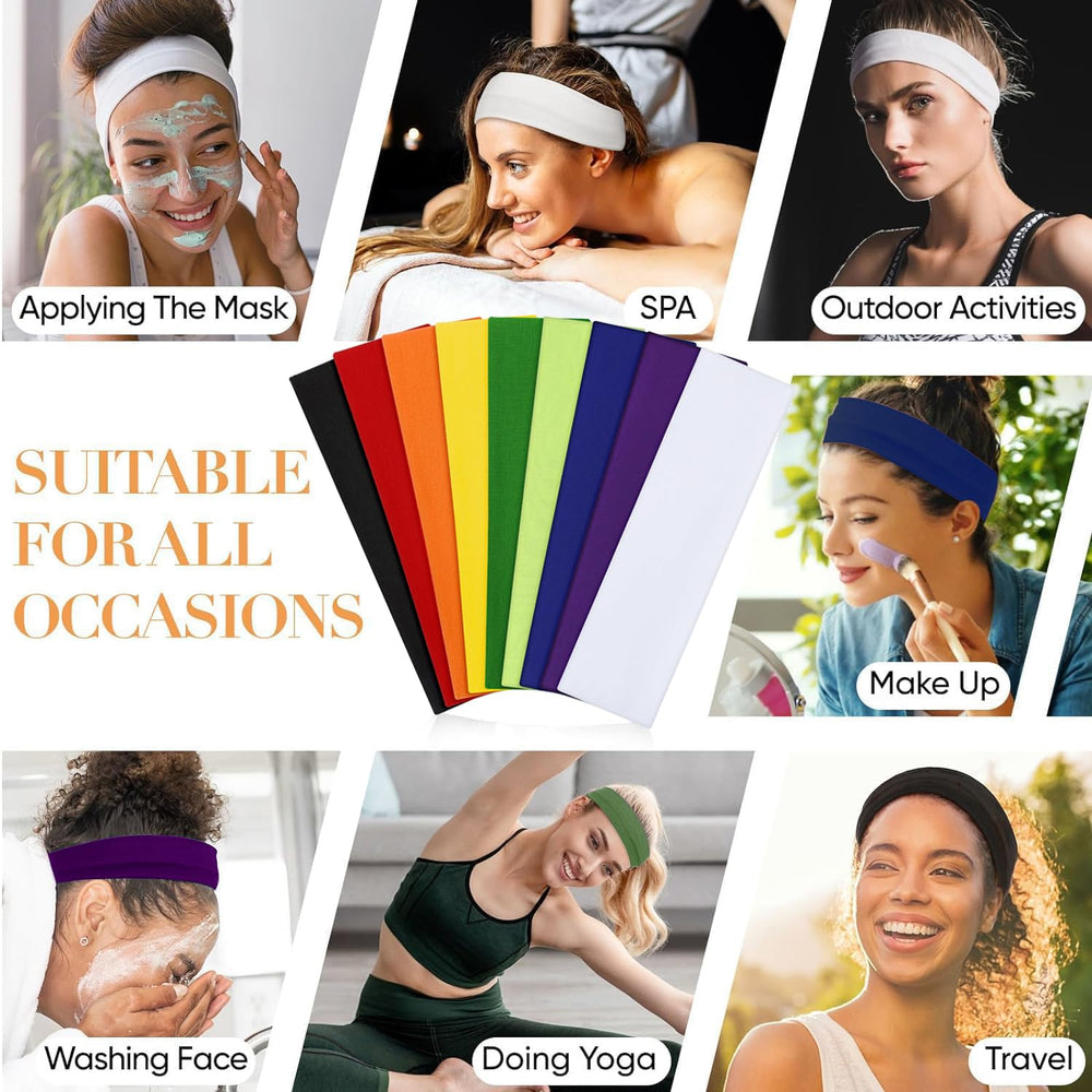 Wisecy diadema elástica morada para yoga y pilates