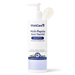 WishCare Multi Peptide Anti Hairfall Shampoo bottle shown for scalp care and routine use