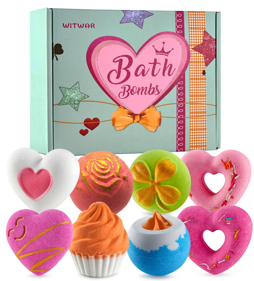 Witwar Bombas de Baño Corazon Disenio perfuman y coloran el agua