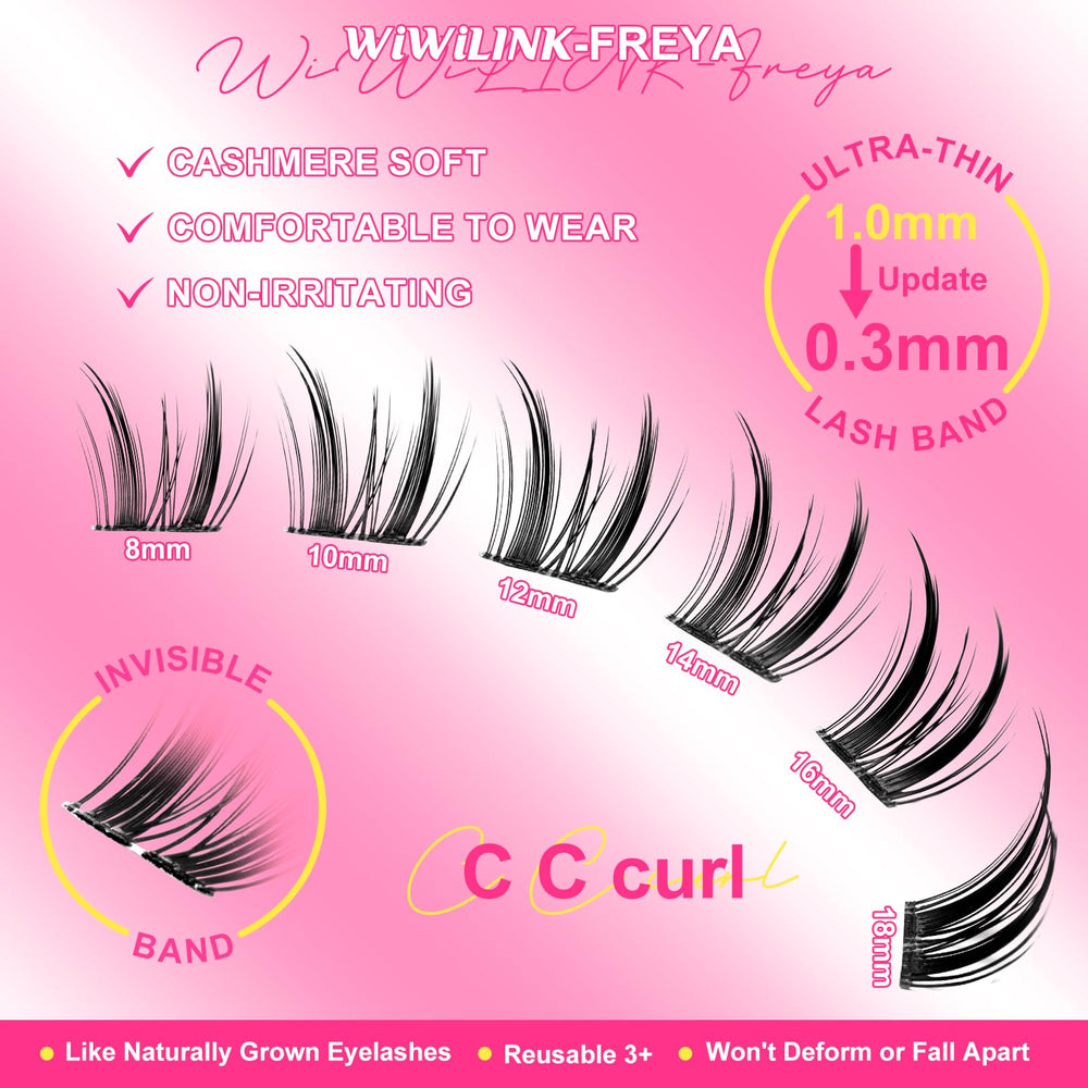WiWiLINK D Curl lash extensions lift and curl with lightweight feel.
