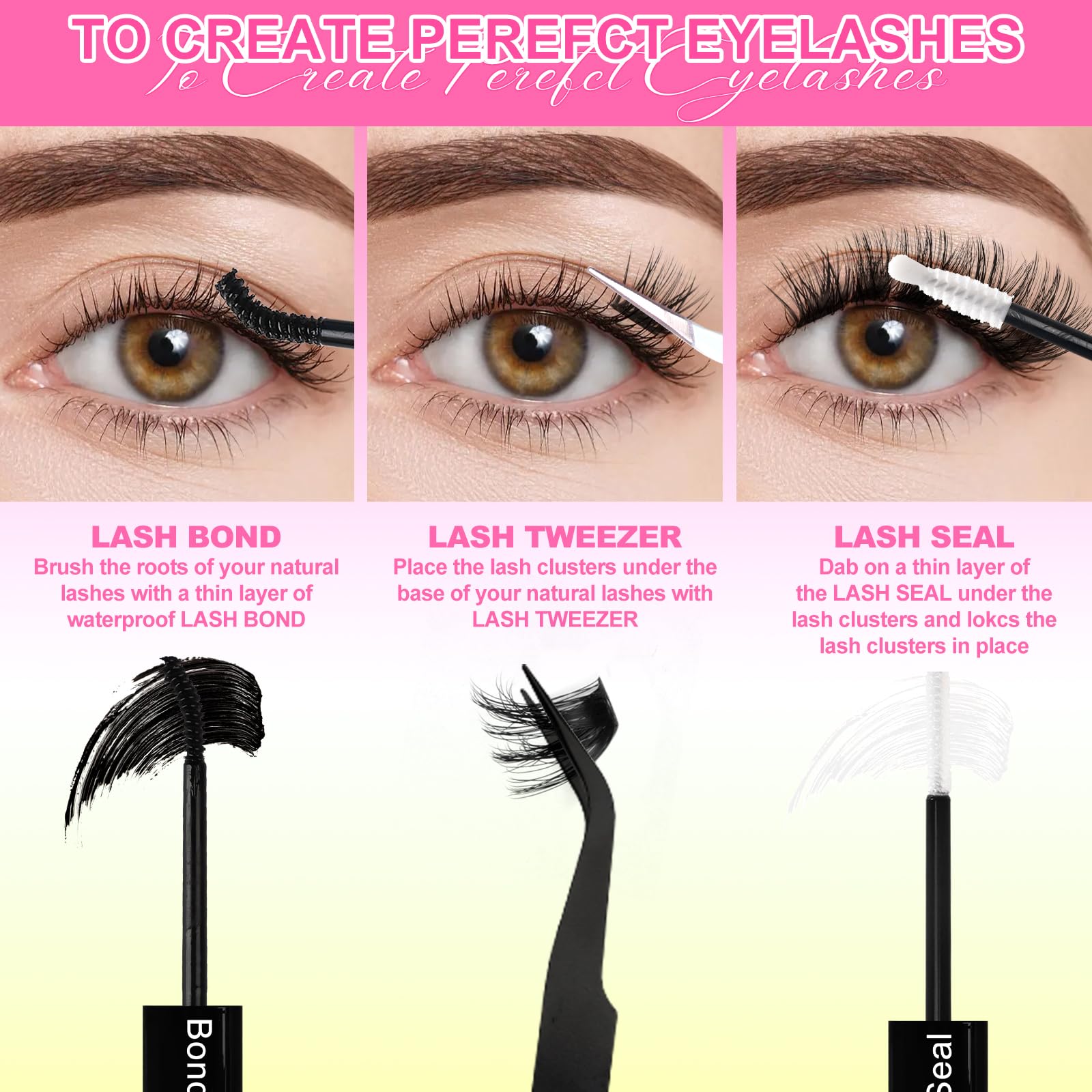 WiWiLINK lash applicator tweezers for precise cluster placement.