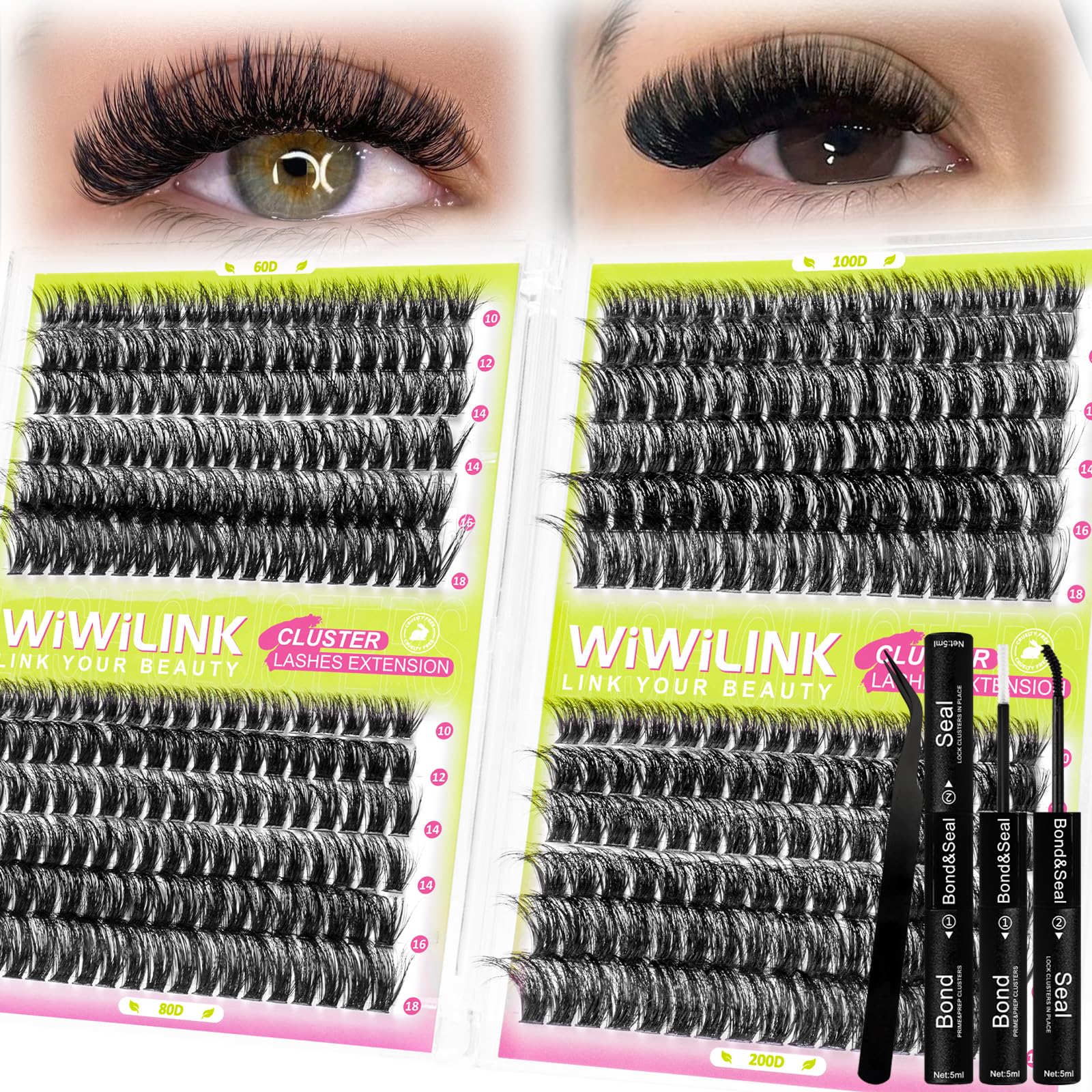 WiWiLINK lash extension kit packaging for organized storage.