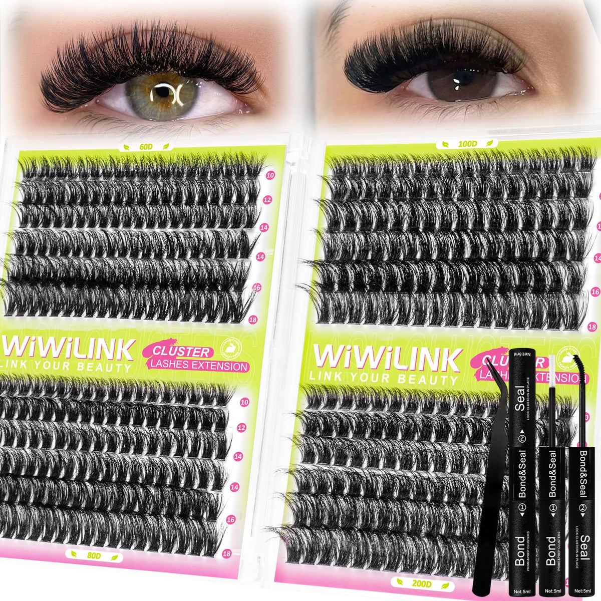 WiWiLINK lash extension kit packaging for organized storage.