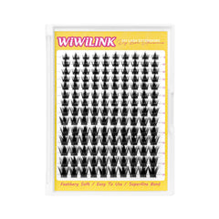 WiWiLINK manga lash clusters 8-18mm create natural flutter with lightweight comfort.