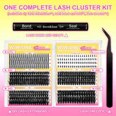 WiWiLINK manga lash clusters with spikes detail for dramatic eyes.