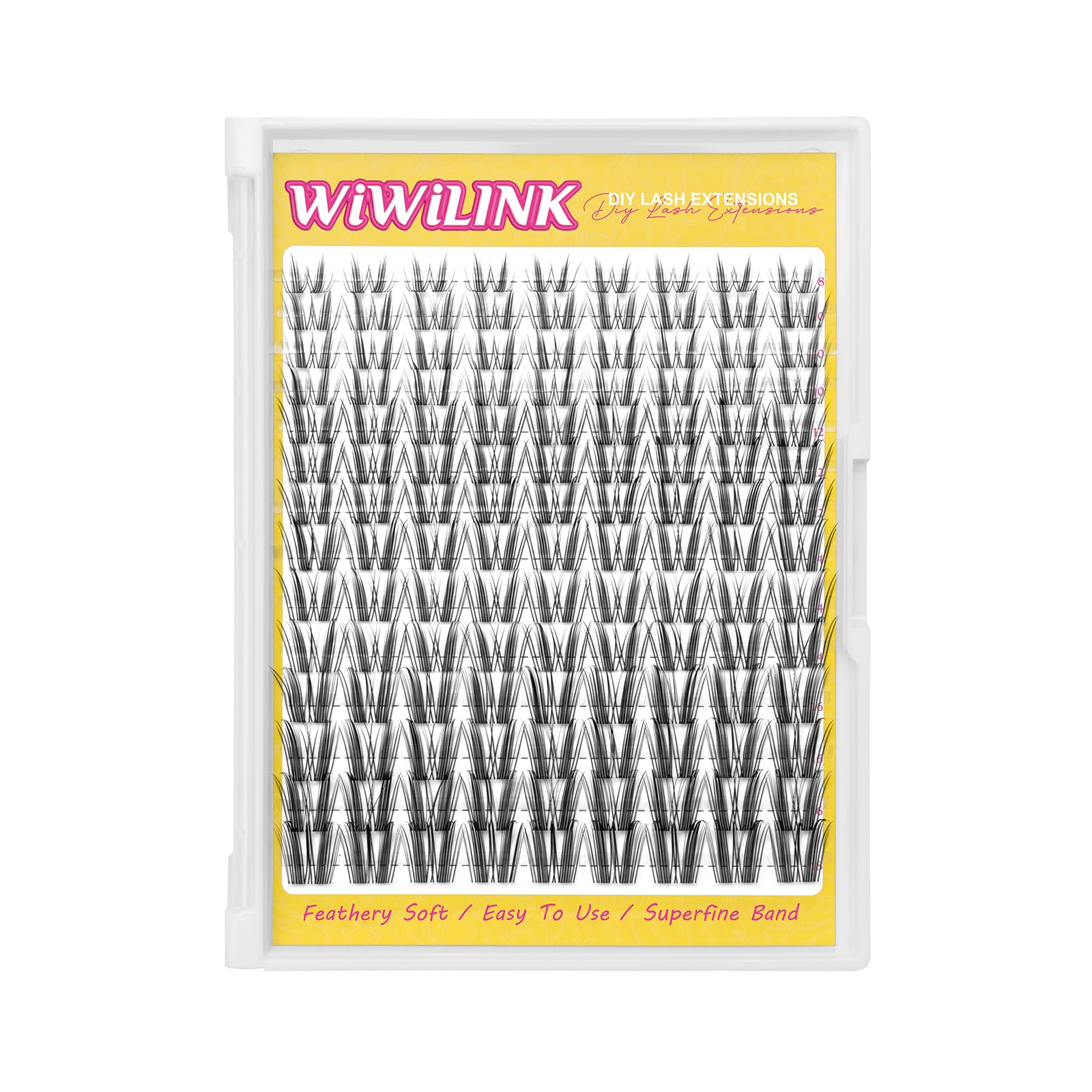 WiWiLINK Wispy Lash Clusters 8-18mm spike for natural volume and all day comfort.