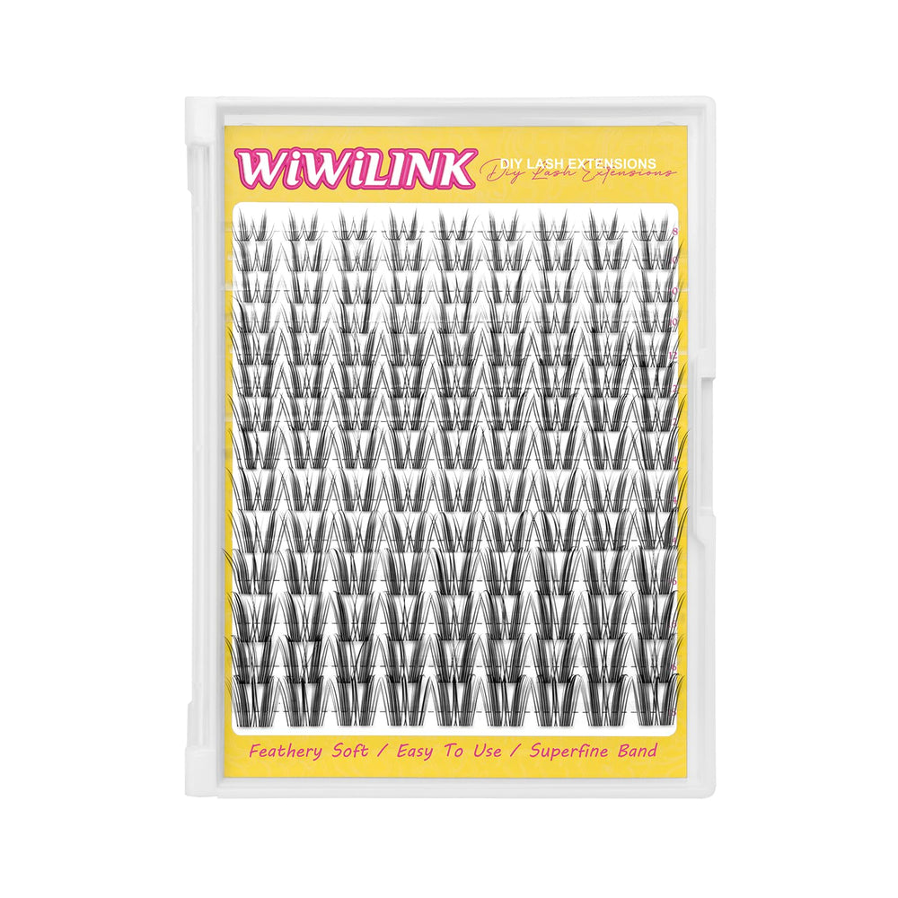 WiWiLINK Wispy Lash Clusters 8-18mm spike for natural volume and all day comfort.
