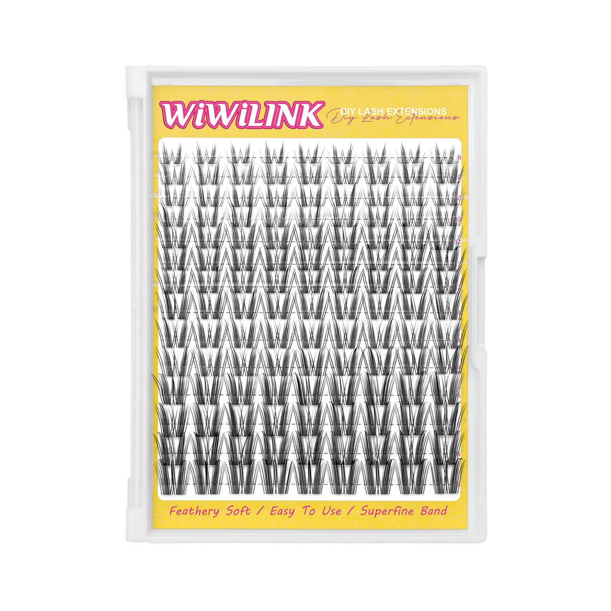 WiWiLINK Wispy Lash Clusters 8-18mm spike for natural volume and all day comfort.