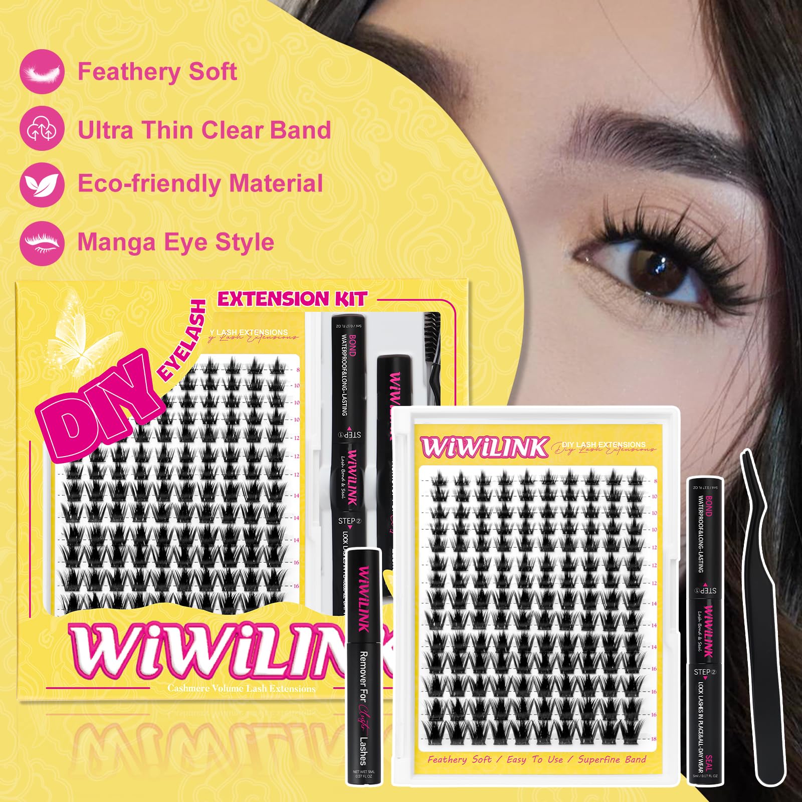 WiWiLINK ultra-thin 0.3mm band delivers comfortable wear and steady lash shape