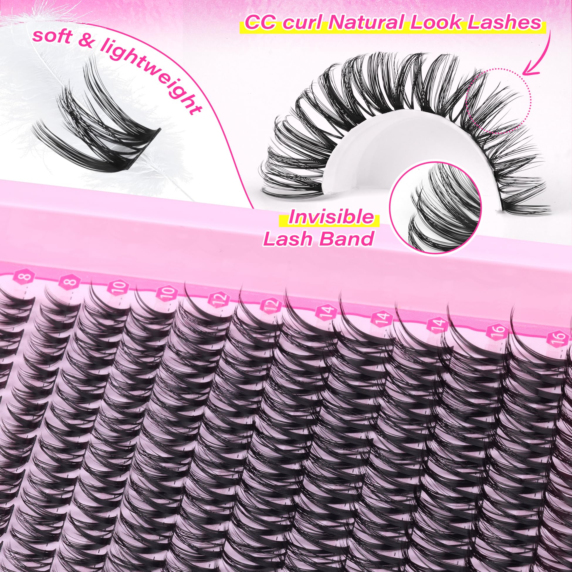 wiwoseo Flora Lash Clusters cat-eye spiky style for bold evenings