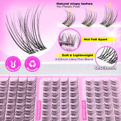 wiwoseo invisible band lash clusters for easy at-home DIY application