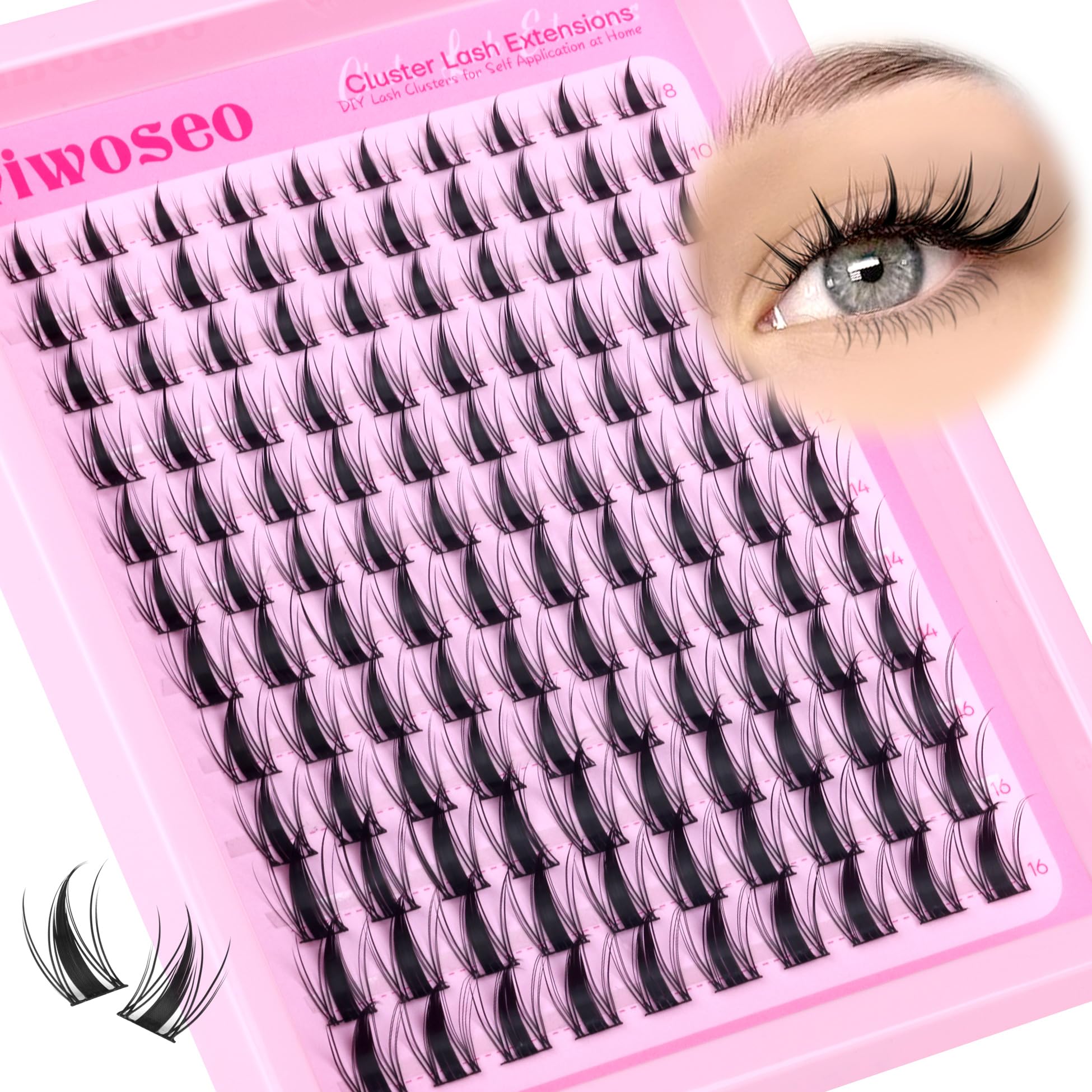 wiwoseo manga lash clusters pack for customizable DIY lash looks
