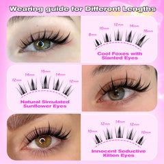 wiwoseo natural-look fairy lash clusters for everyday wear
