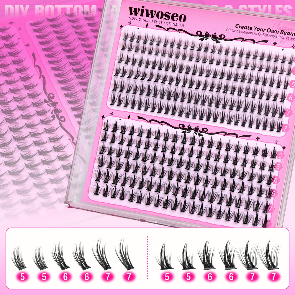 wiwoseo realistic under lash clusters, comfortable wear for all-day use