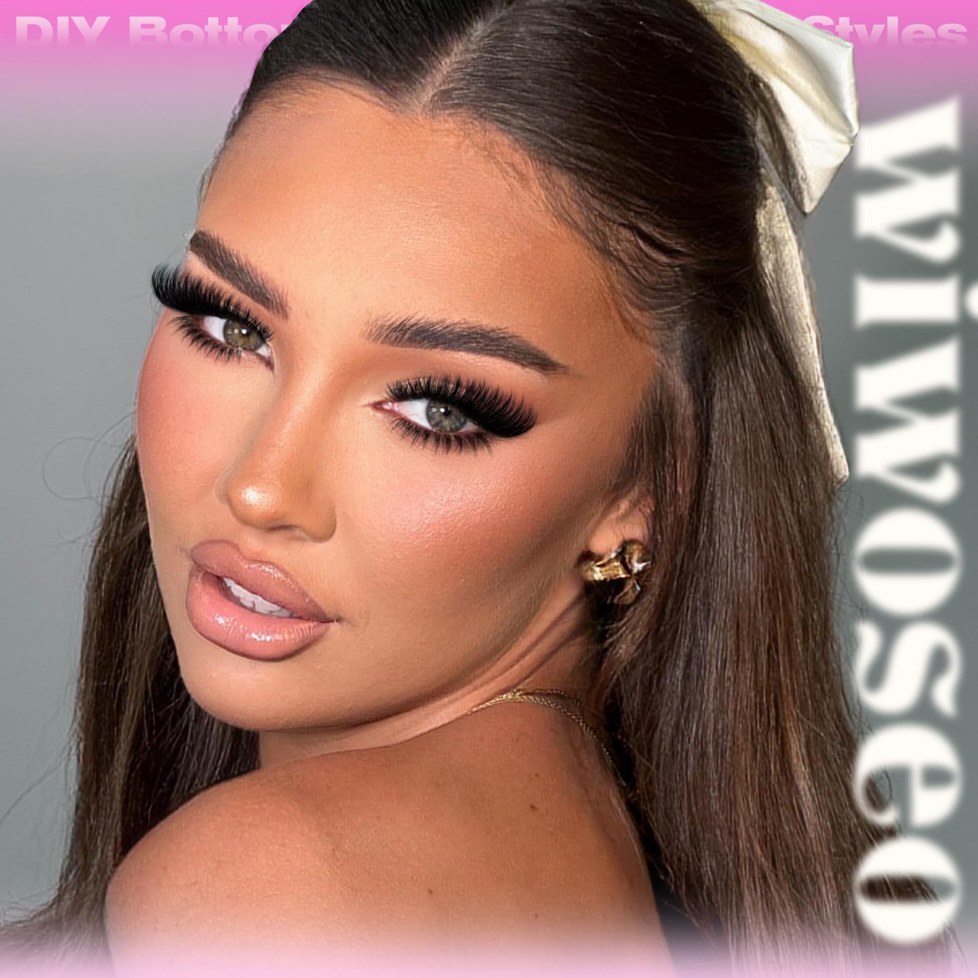 wiwoseo vegan-friendly knot-free lashes, soft and matte for natural finish