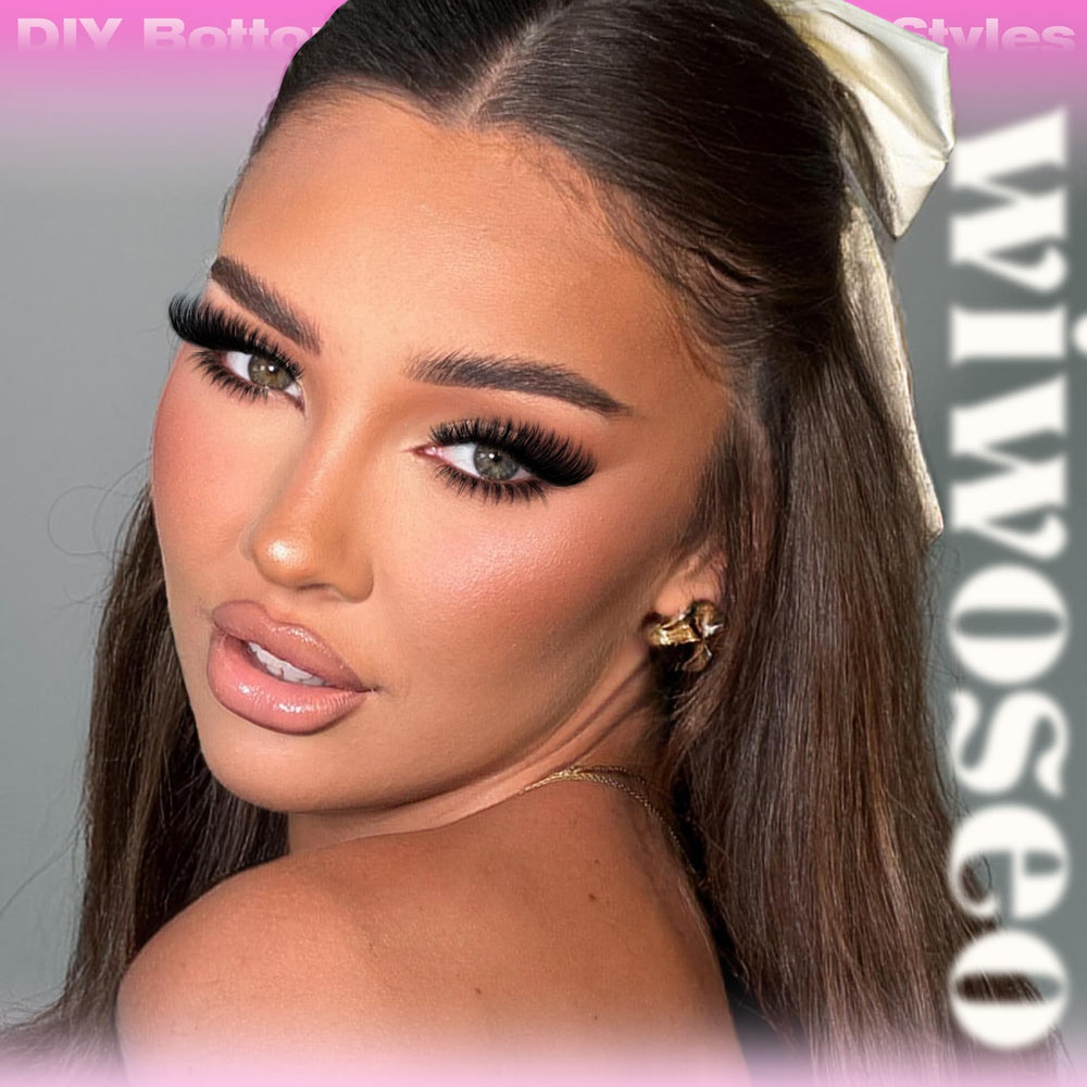 wiwoseo vegan-friendly knot-free lashes, soft and matte for natural finish