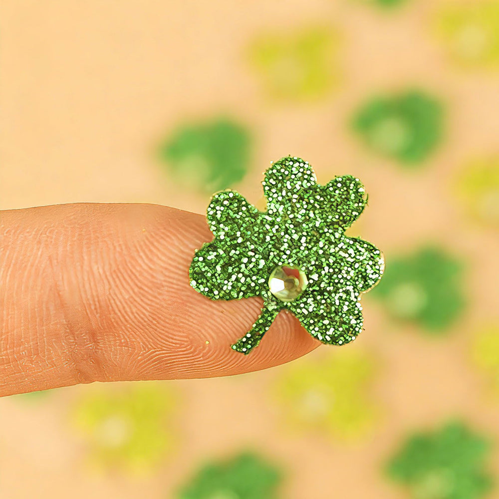 WIWUFUE glitter shamrock gems for vibrant St. Patrick's Day looks