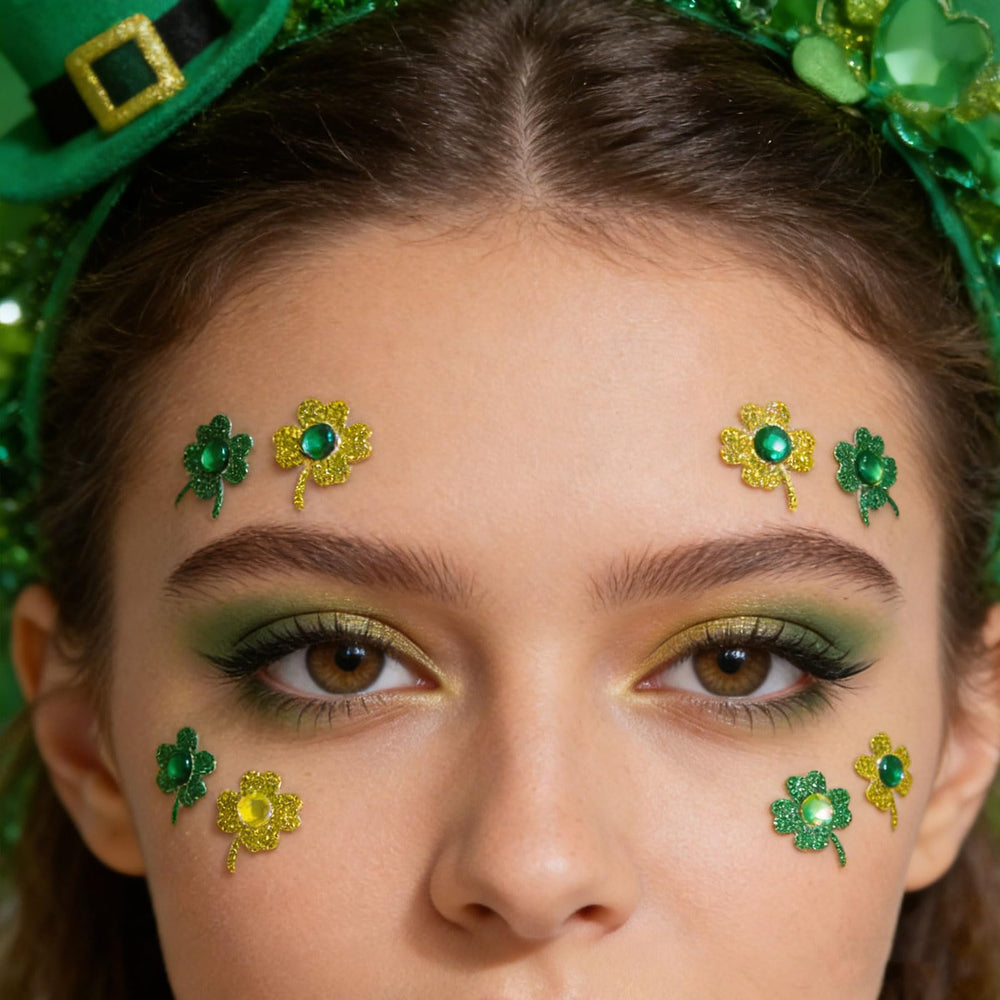 WIWUFUE green and gold rhinestones to enhance outfits and accessories