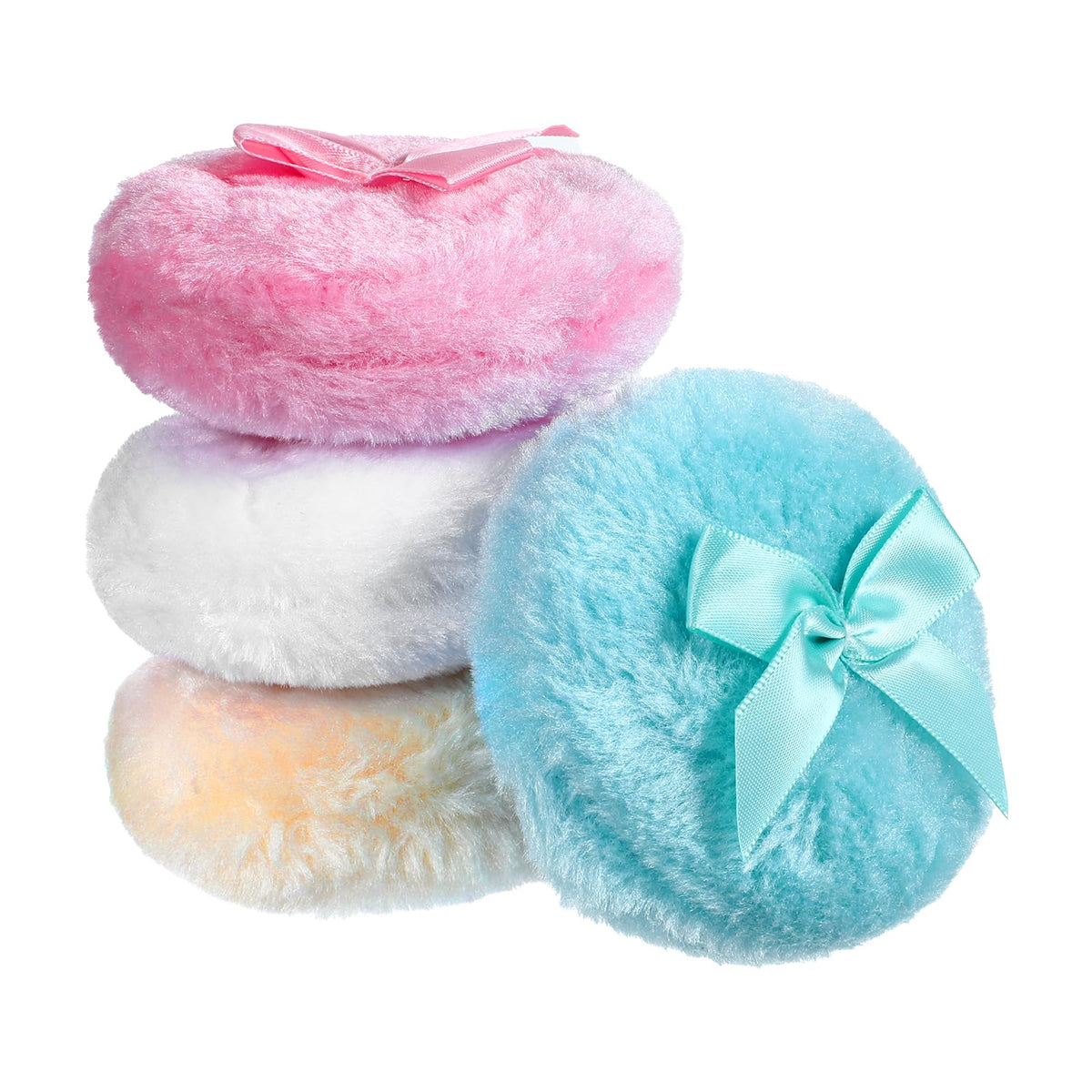 WJIAAA large fluffy puff pink with plush texture for smooth powder pickup
