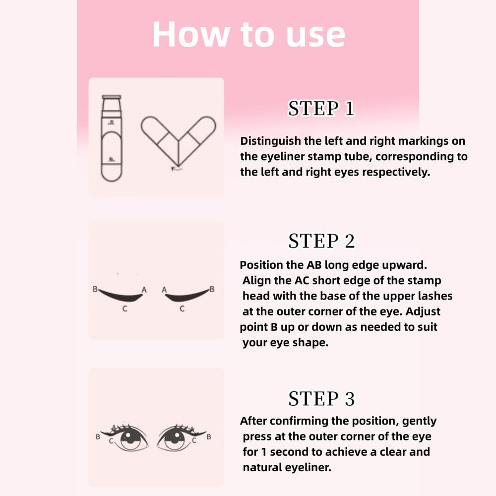 WJSFDLY creative looks with eyeliner stamp for wings, brows, or liners