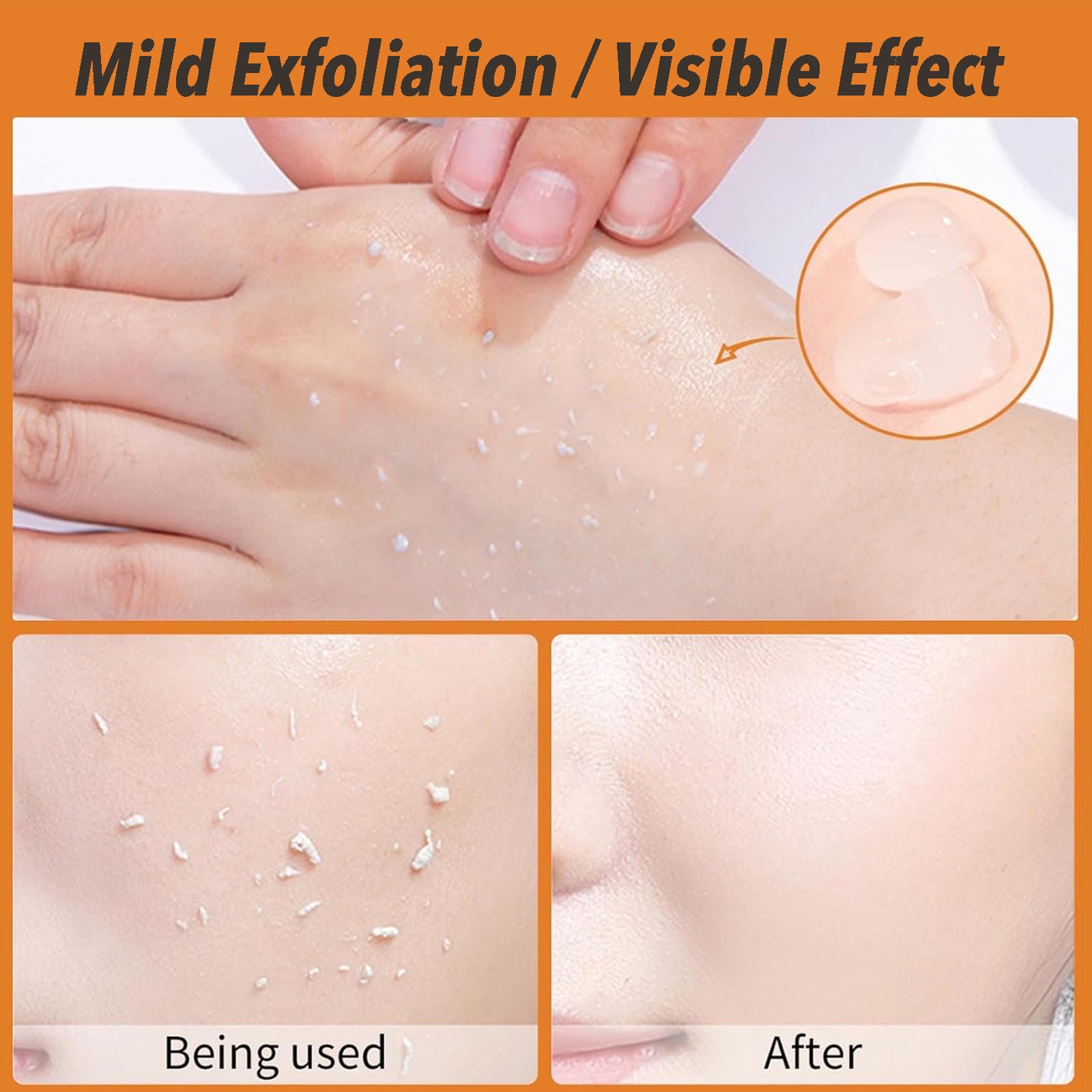 WJSFDLY gel exfoliante naranja, aplicación semanal para piel más suave