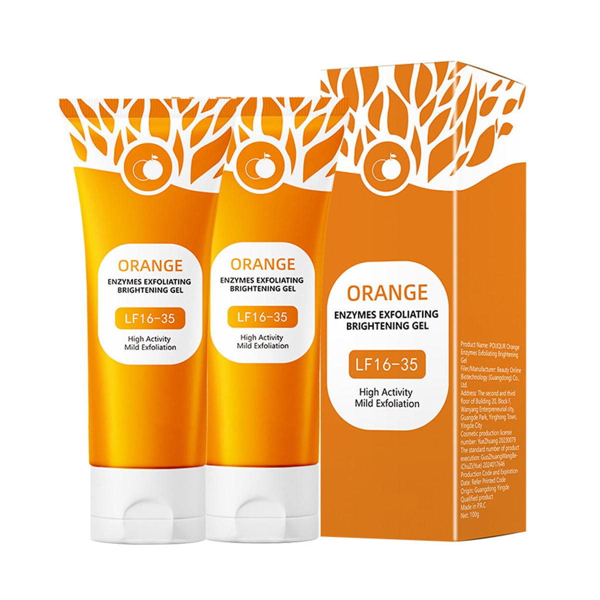 WJSFDLY gel exfoliante naranja facial, limpieza profunda y piel suave